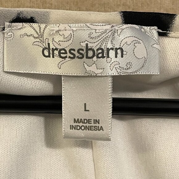 Dressbarn Blouse Women's Large Black, Gray, White Sleeveless - Picture 5 of 11